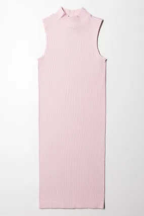 Turtle Neck Sleeveless Dress Sweet Lilac