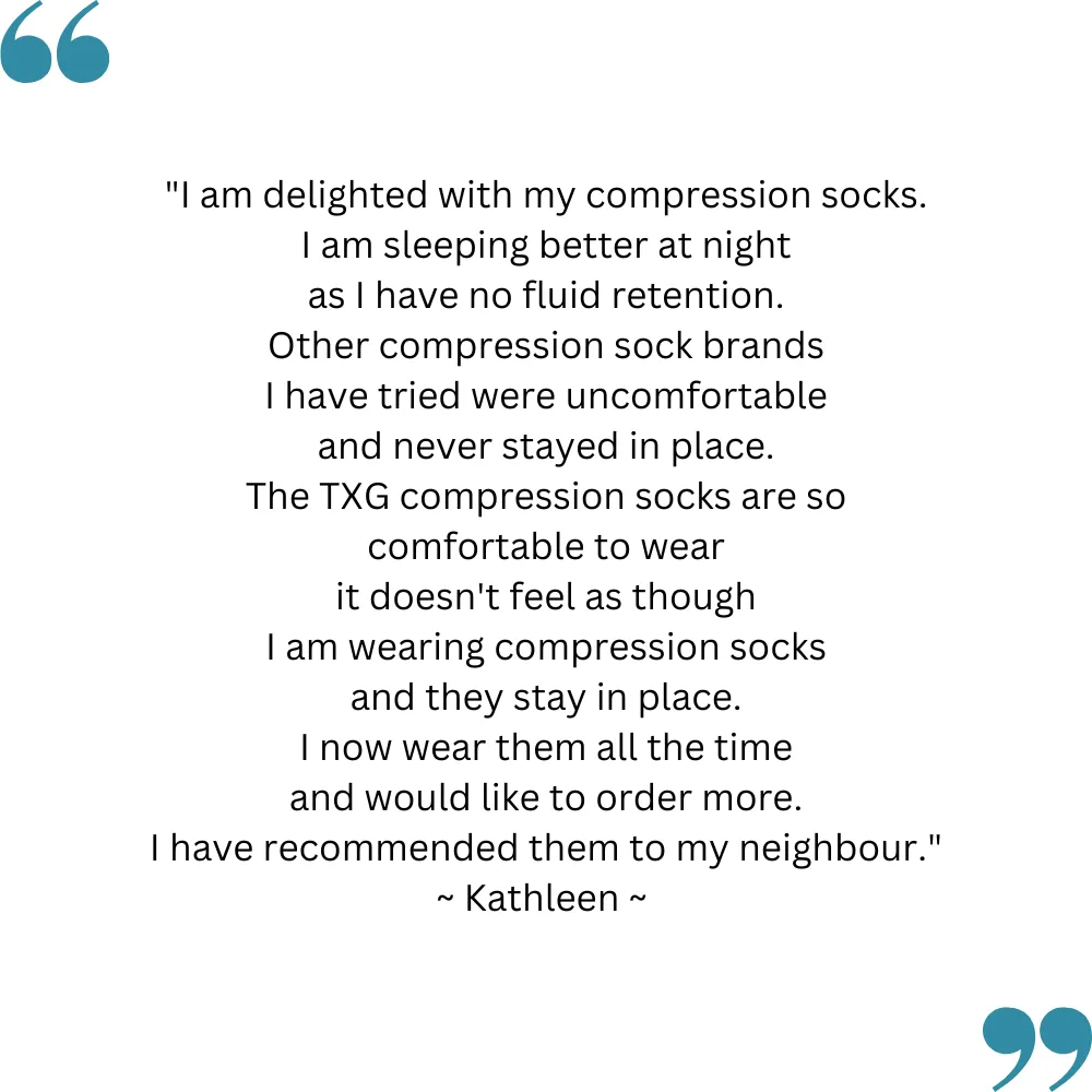 TXG Compression Socks for Flying - Comfort Cotton Omniease Range for Women