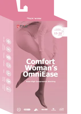 TXG Compression Socks for Flying - Comfort Cotton Omniease Range for Women