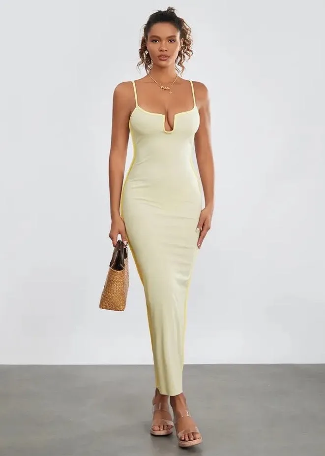 V-Neck Bodycon Cami Dress