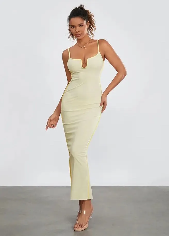 V-Neck Bodycon Cami Dress