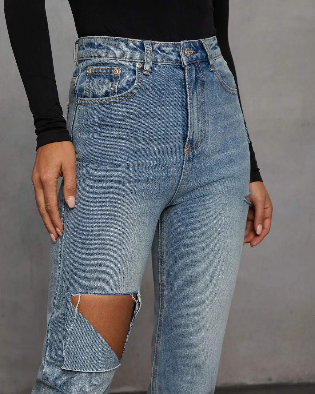 Vara High Distressed Jeans