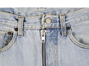 Vintage Artisanal Denim Jeans With Exposed Zips by Martin Margiela