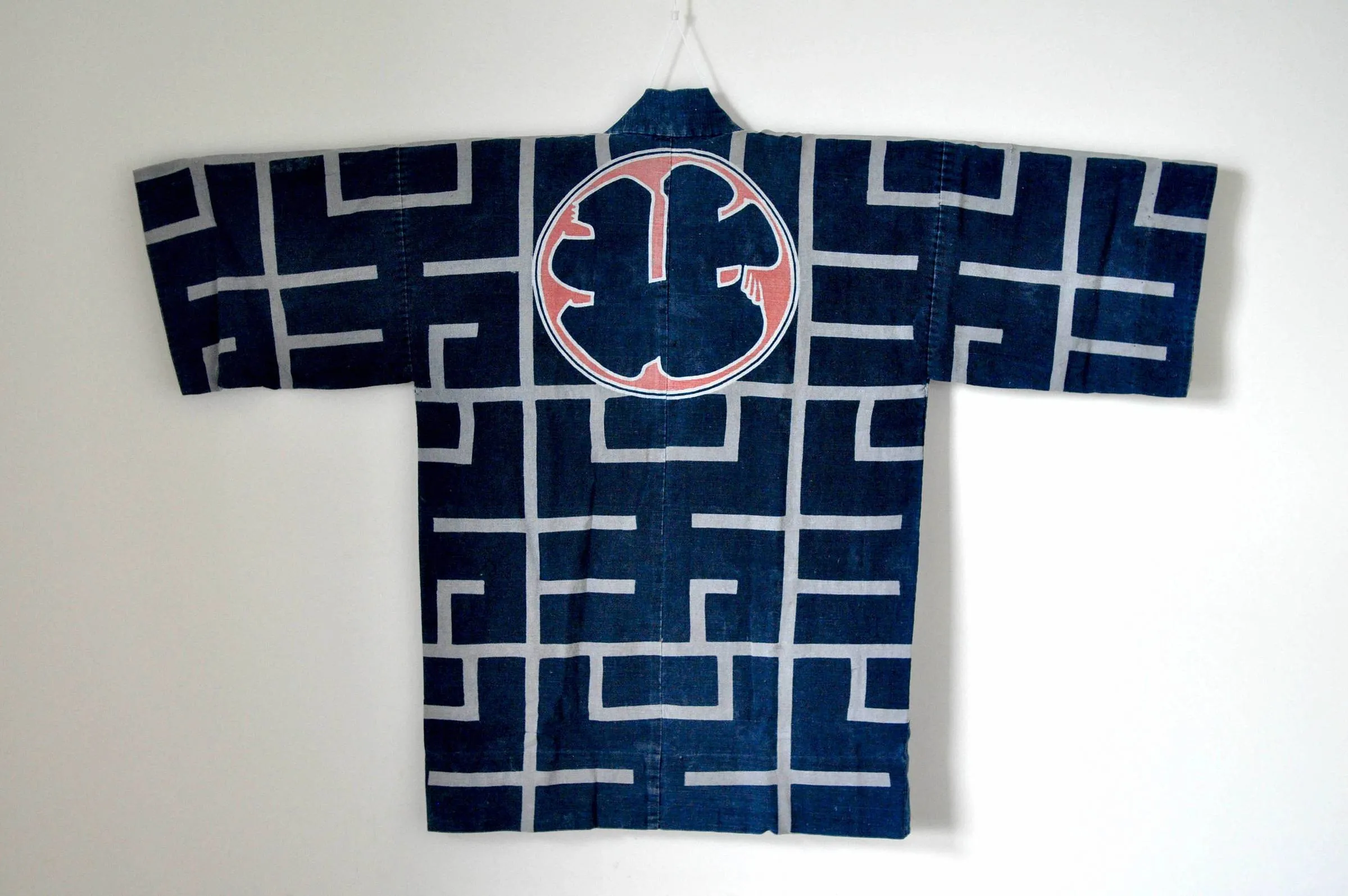 vintage indigo dye hanten kimono jacket【北】