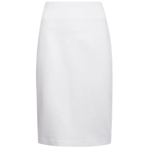 Viscose Knit Pencil Skirt in White