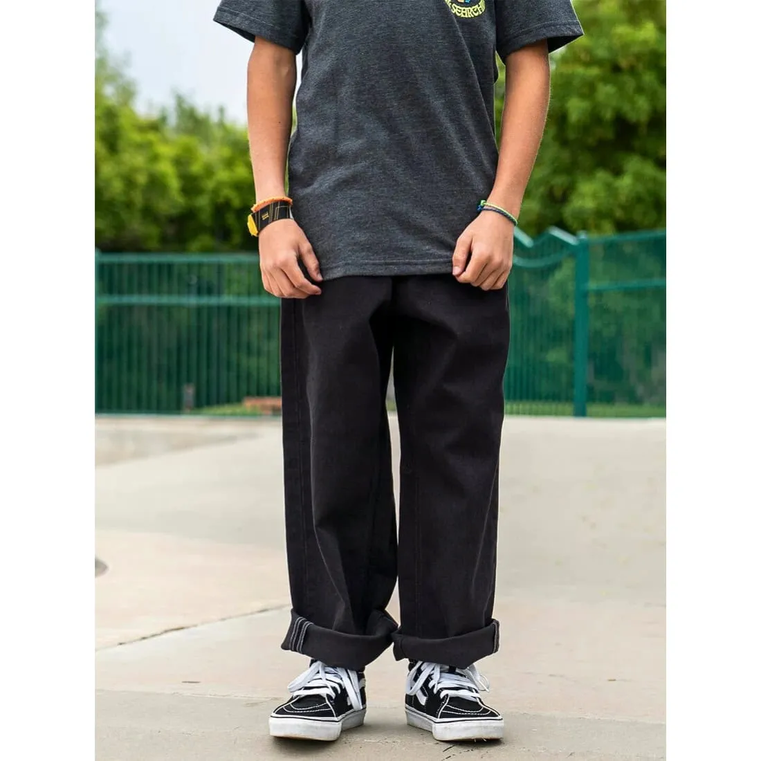 Volcom Boys Billow Baggy Denim - Black Out