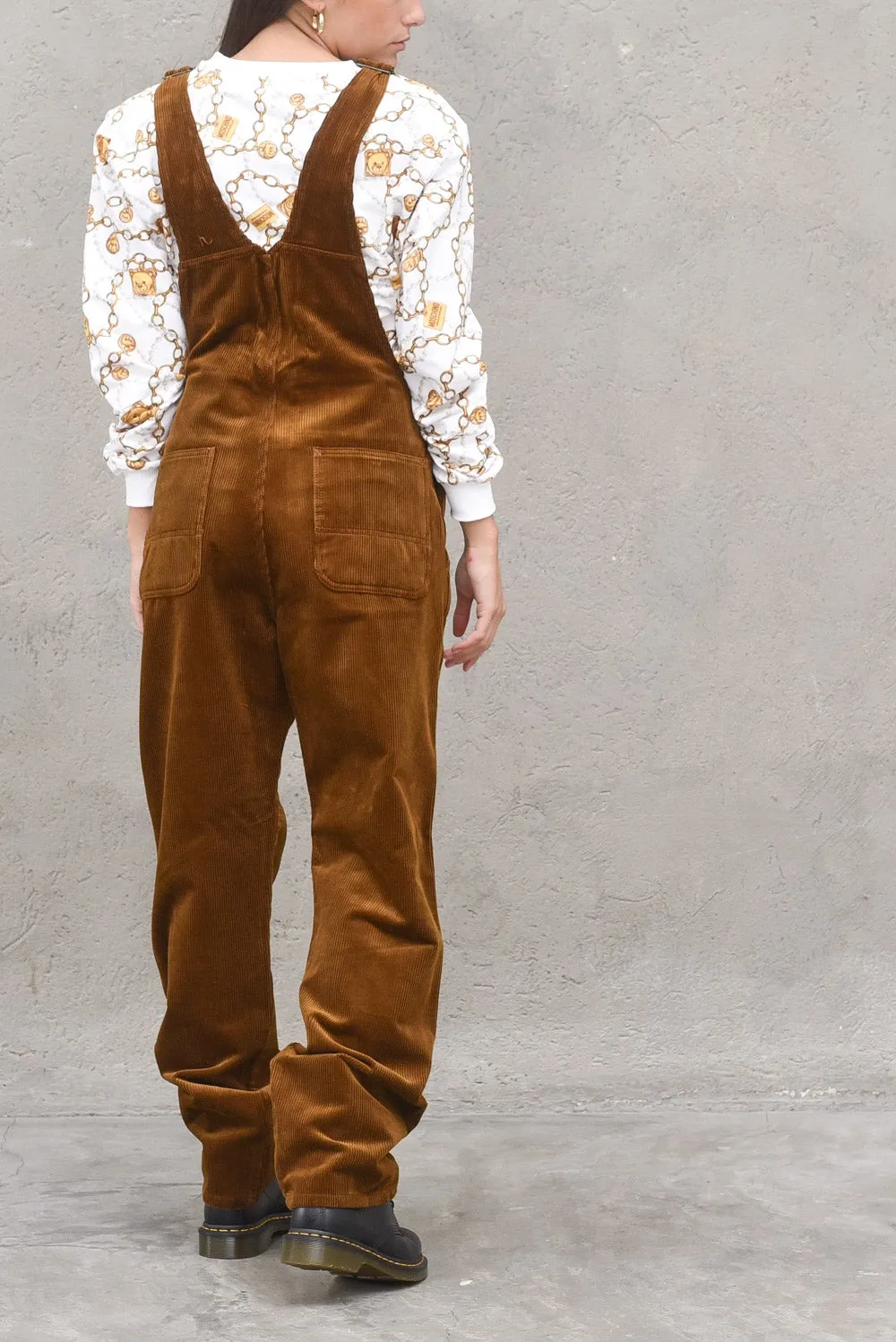 W' Bib Overall Straight-Marrone