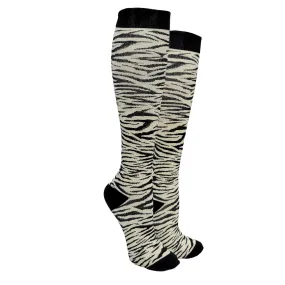 White Tiger Stripe Knee High Socks (Compression Socks)