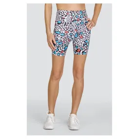 Women's Moxie 6.5 Inch Tennis Biker Short Beach Leopard