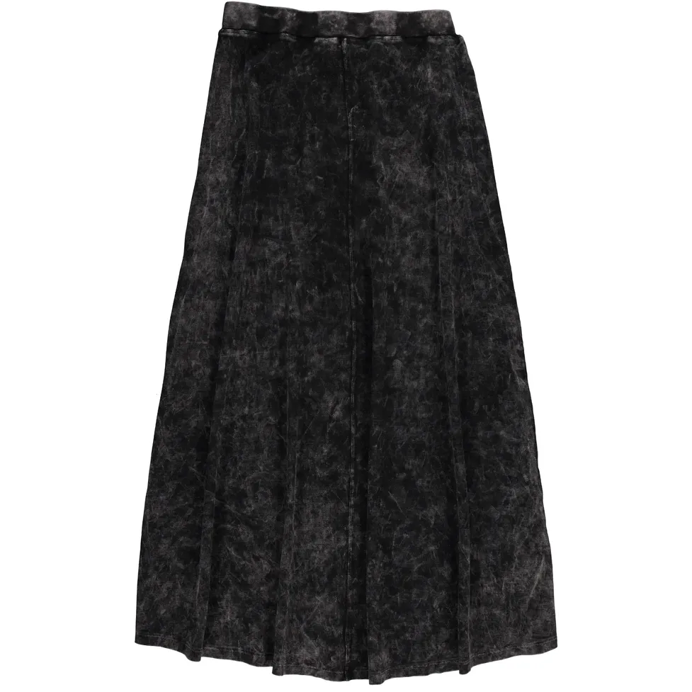 Women's Ribbed Stonewash Maxi Skirt