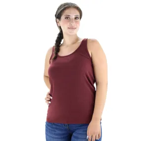 Women's Ribbed Top,Burgundy