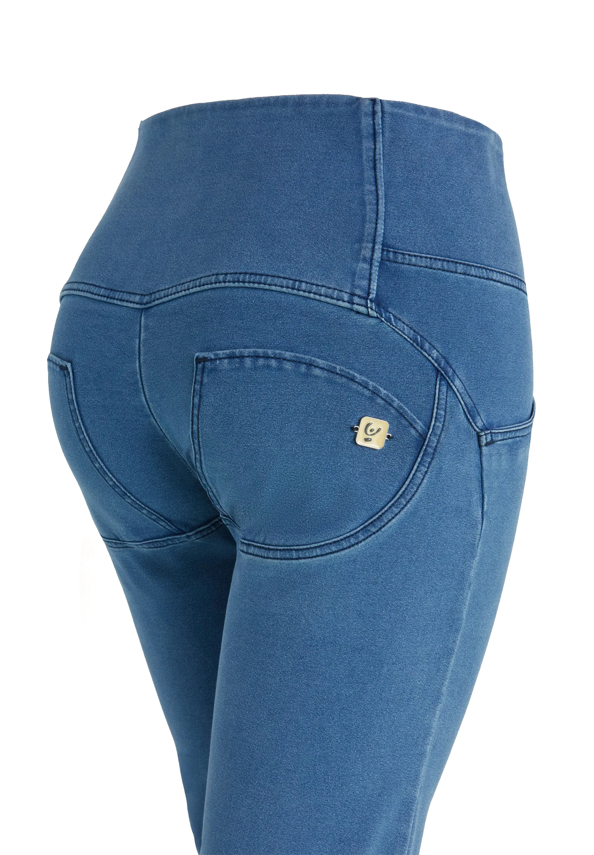 (WRUP11BHC002ORG-J4B) Blauwe WR.UP® Flared Jeans met een Hoge Taille en Knoopsluiting