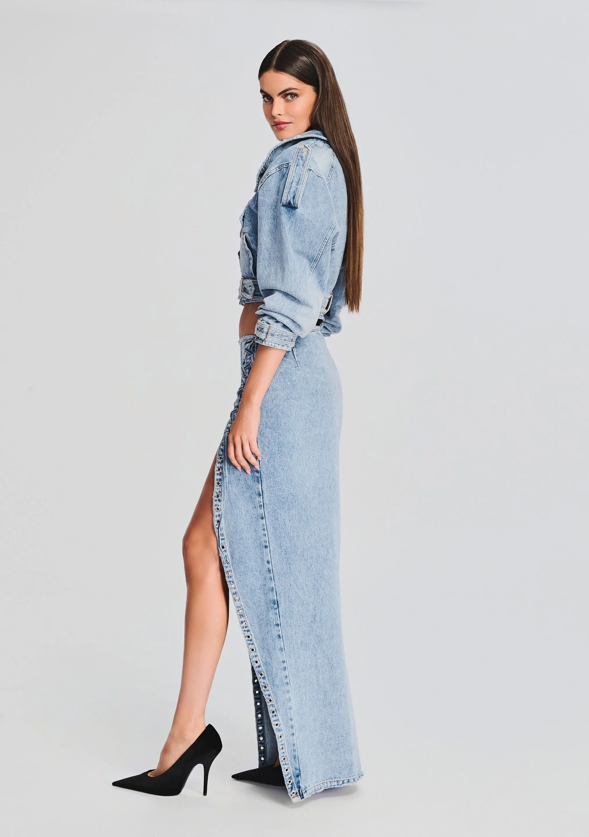 Zahlia Denim Skirt